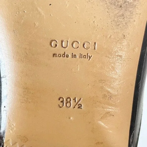 Gucci Princetown Horsebit Black Mule Shoes Loafer Leather Slipper EU 38.5 US 8.5 - Picture 6 of 10